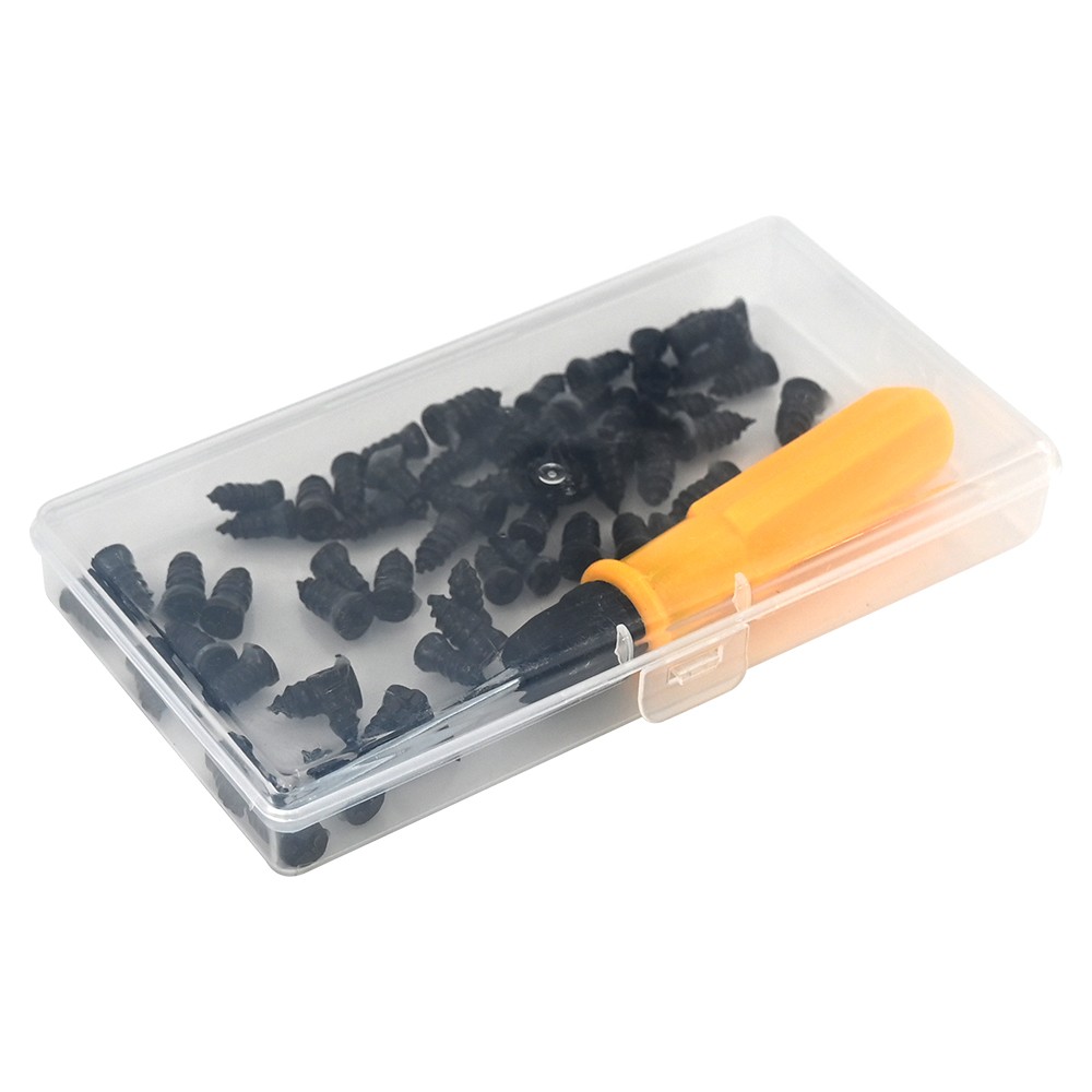 100Pcs Tire Repair Rubber Nails Tyre Puncture Repair Screws Kit with Screwdriver