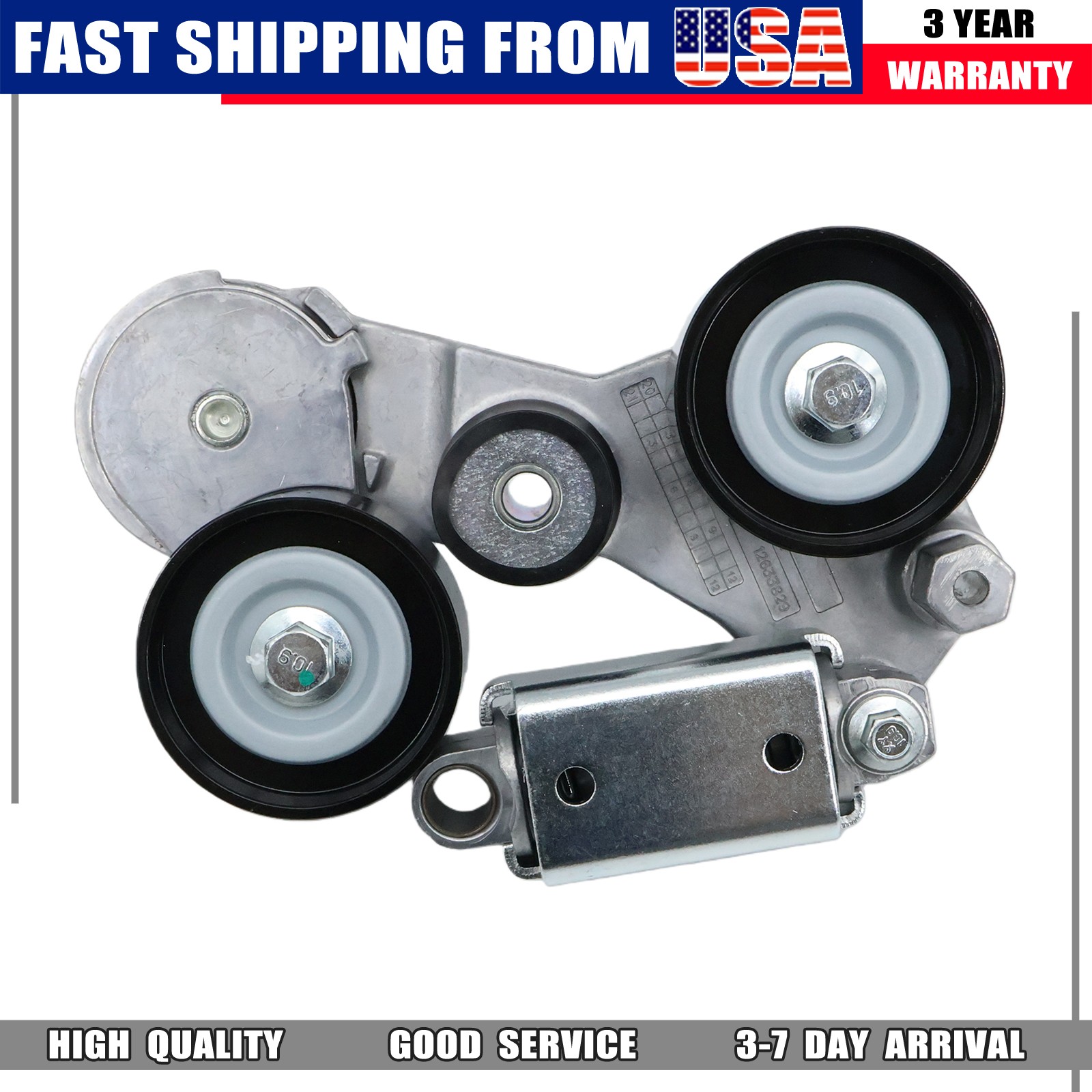 For 2012-2016 Buick LaCrosse Regal 2.4L 2x Serpentine Belt & Tensioner Assembly