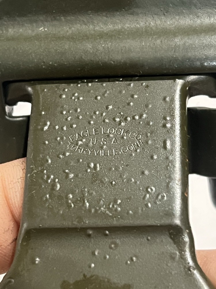 WW2 US Military Trunk Footlocker Lock W/ Hardware 1943 Eagle Lock Co Conn