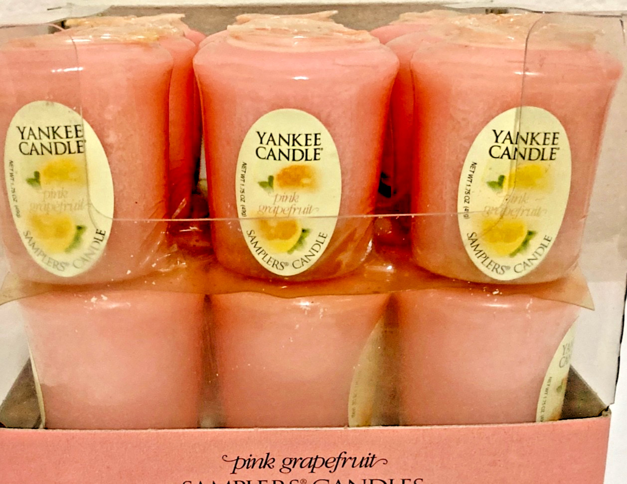 Lot of 6- Yankee Candle 🩷 -PINK GRAPEFRUIT- Votives/Samplers RARE New FREE SHIP