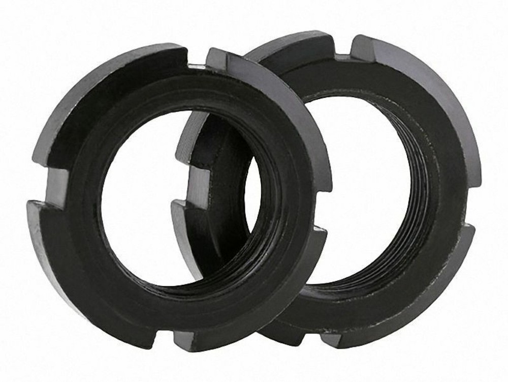 Left Hand Fine Thread Locknut Slotted Nut Retaining Castle Nut M10 - M60 Select