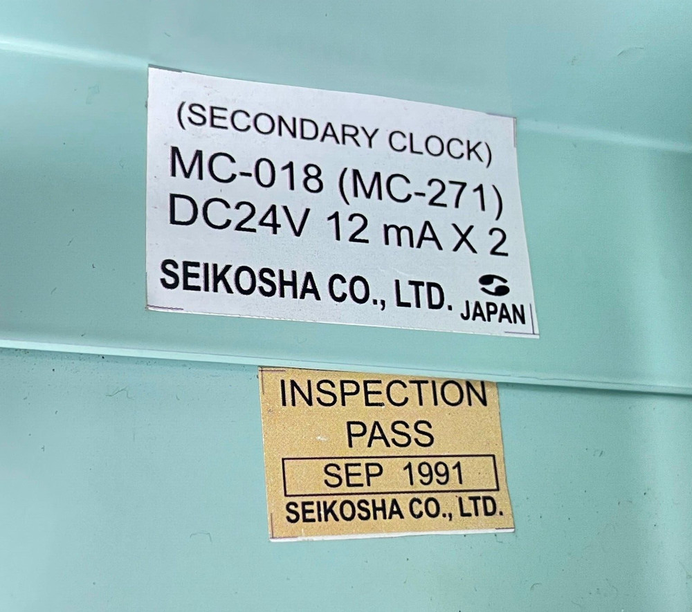 MC-018 Seikosha MC-271 Both Side Dialer Slave Clock Vintage Triangular Secondary