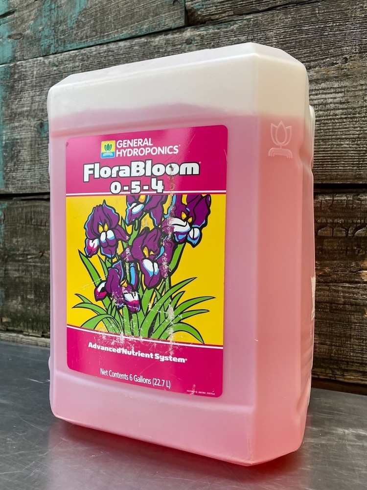General Hydroponics Florabloom Nutrient Solution 6 Gallon Container