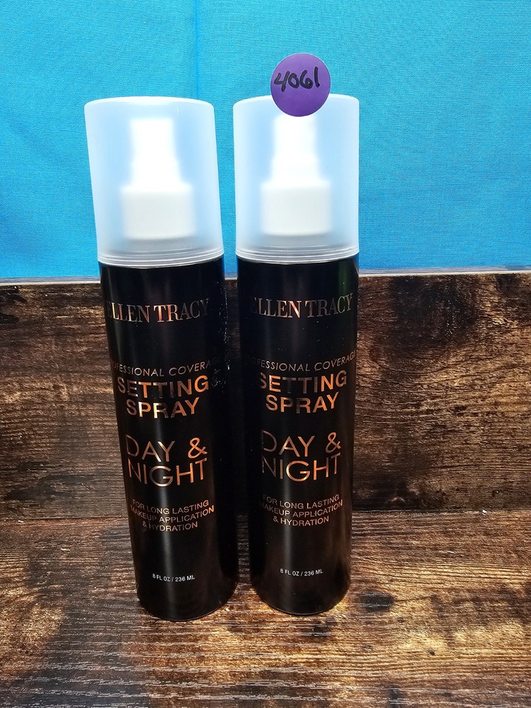 2 Ellen Tracy Professional Coverage Setting Spray - Day & Night - 8 Fl oz