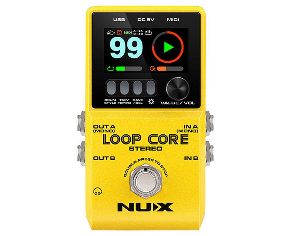 NUX Loop Core Stereo Looper Pedal w/ MIDI and Drum Patterns - Open Box