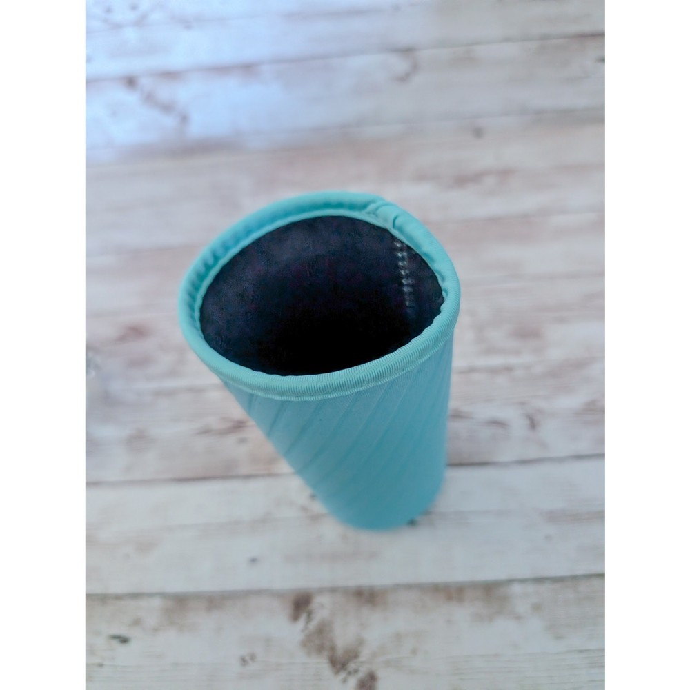 Turquoise Tone Fabric Long Bottle Insulator - Preowned