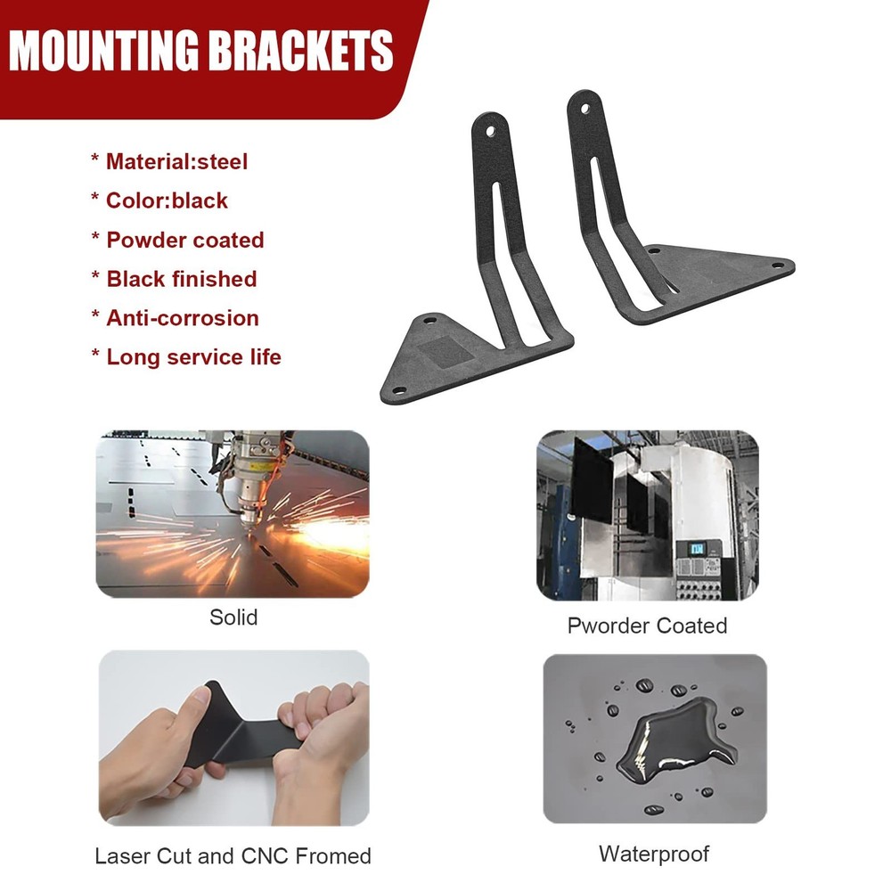 Compatible with 32'' LED Light Bar Hidden Bumper Mount Bracket Compatible wit...