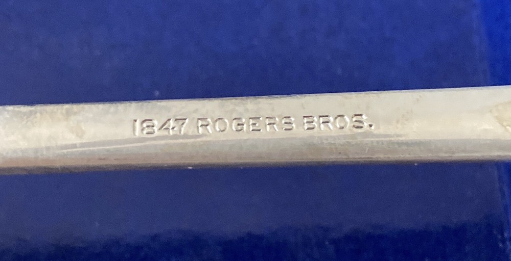 Huge 12.5" 1847 Rogers Bros TEXAS Spoon Cocktail Fork Boxed Silverplate Rare