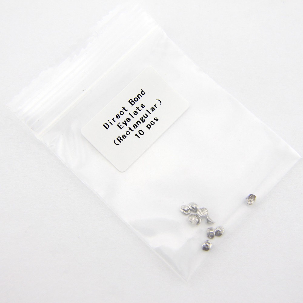 Dental Orthodontic Lingual Button Direct Bond Eyelet Rectangular/Round Mesh Base