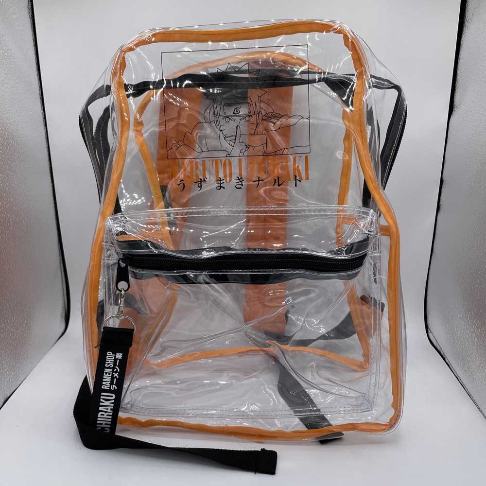 Naruto Shippuden 17” Clear Plastic Backpack