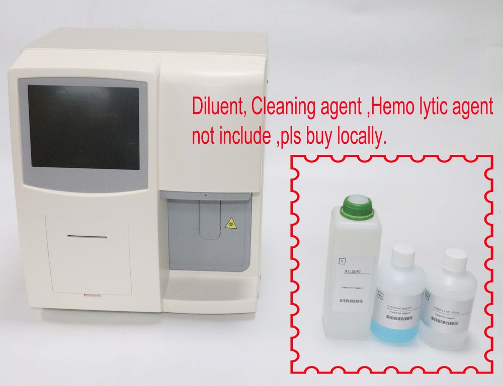 110V Automatic Hematology Analyzer Blood Analyzer Blood Cell Count 23 Parameters