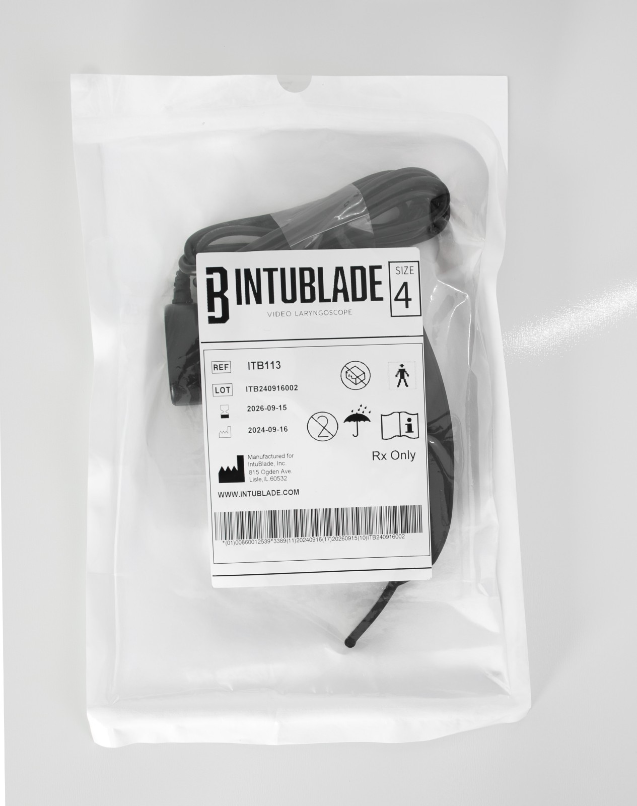 IntuBlade Video Laryngoscope - MAC3 iOS Version USB-C