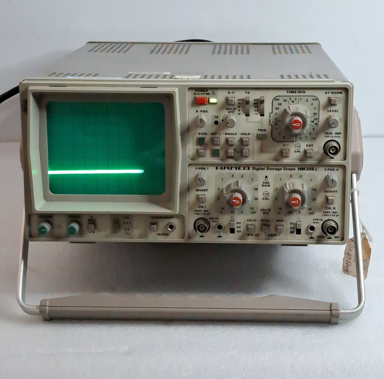 HAMEG HM205-2 20MHz 2CH Analog/Digital Storage Oscilloscope Tested & Complete