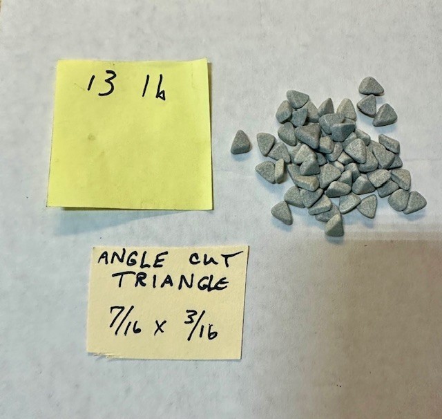 Ceramic Angle Cut Triangle Tumbling Media 7/16" x 3/16" 13 LB LOT ~ Metal & Rock