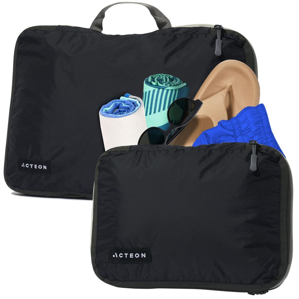 Compression Packing Cubes - 2 Pack Clean Dirty Separate Zipper - Luggage & Su...