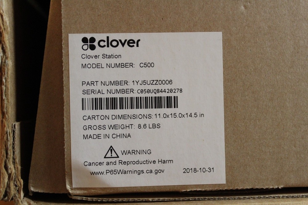 Clover Station C500 + H500 ACCESSORY KIT + P500 PRINTER