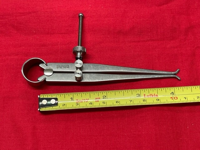 Starrett 73A-4 Yankee Spring-Type Inside Caliper, 4" Size, Solid Nut IN STOCK