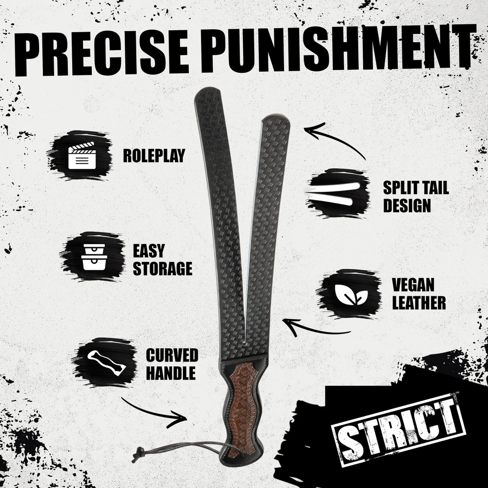 Silicone Split Type Bondage Whip BDSM Spanking Double-belted Paddle Sub/dom