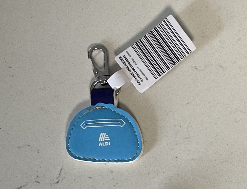 Aldi Taco quarter keeper keychain