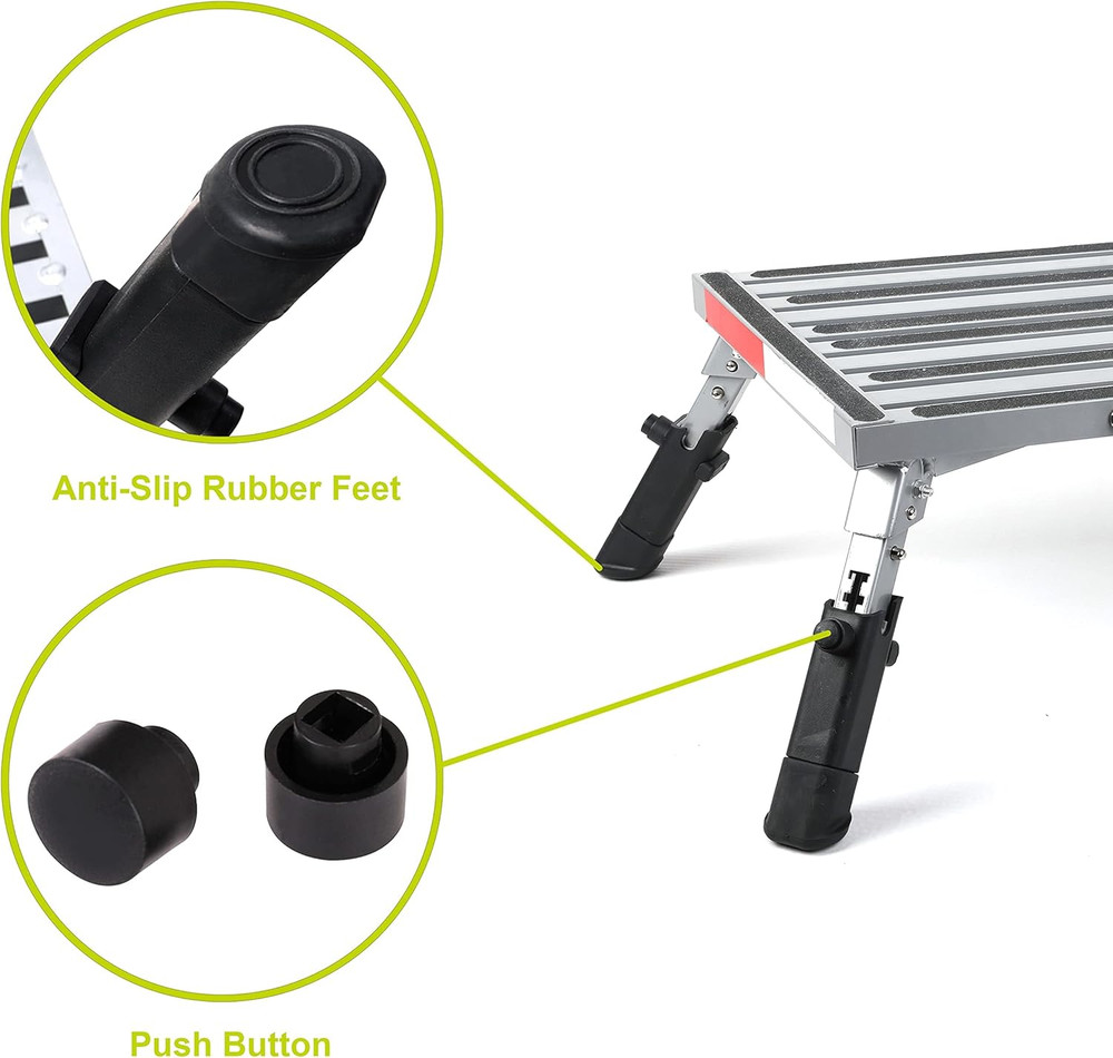 Pr1Me Replacement Rubber Feet and Push Button for Pr1Me Adjustable Height Alumin