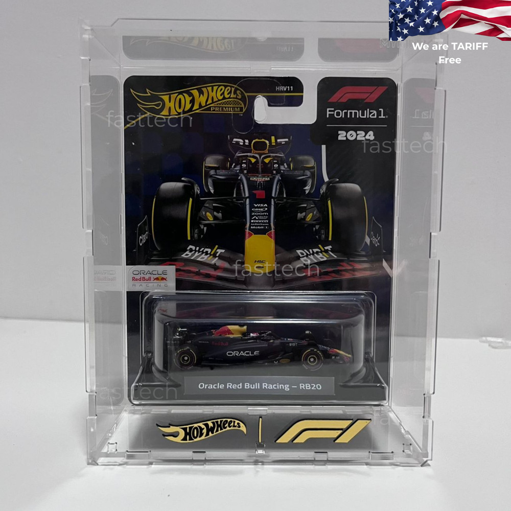Hot Wheels F1 Card Acrylic Display Box w/ Protector Panel Anti Bend Stackable