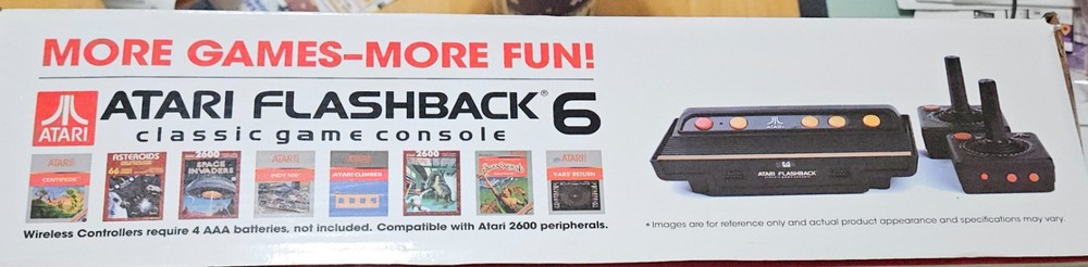 Atari Flashback 6 Classic Game System 100 Built-in Games 2 Wireless Controllers