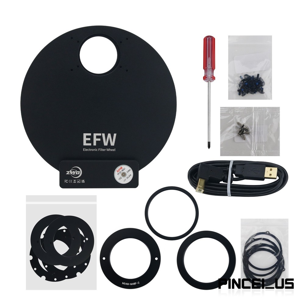ZWO EFW7X2” 2" EFW Electronic Filter Wheel 7-Position Support 2" Filter ASCOM