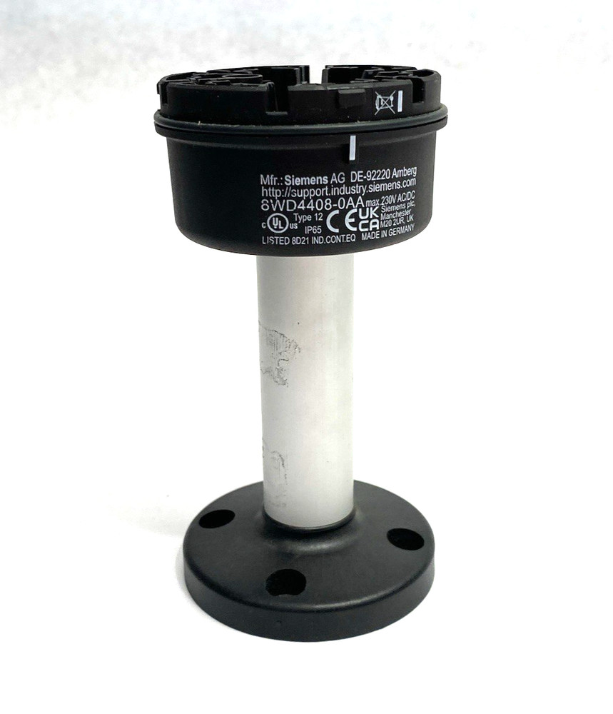Siemens 8WD4408-0AA Stack Light Connection Element 70mm Dia. w/ 4" Pipe Mount