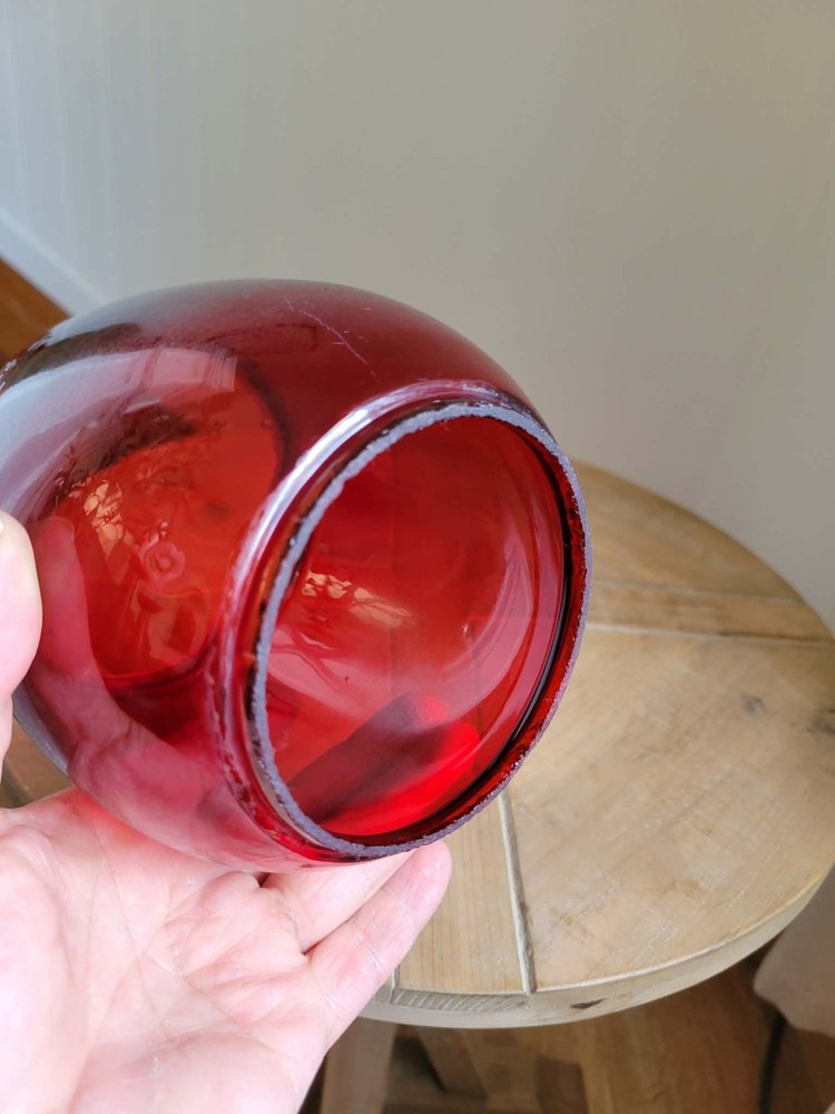Vintage Embury No. 30 -E- Red Lantern Globe