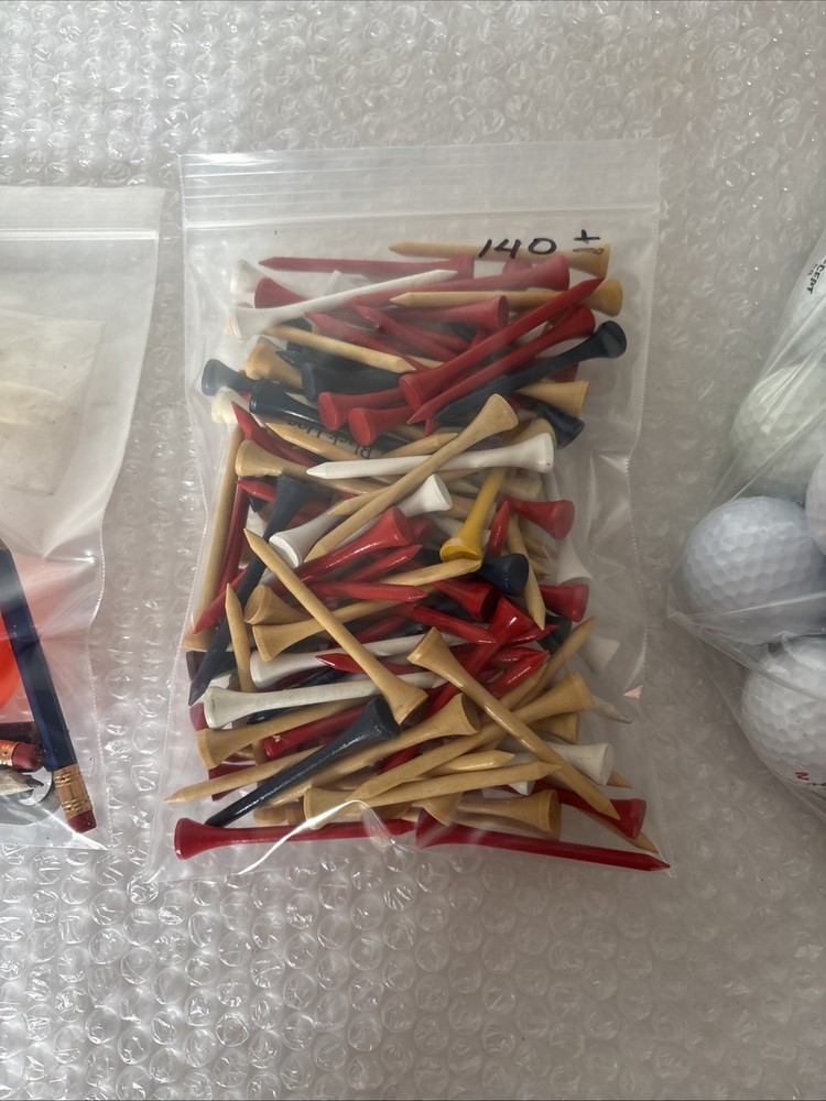 Golf Accessory Bundle Lot – Mixed Balls, Tees, And More