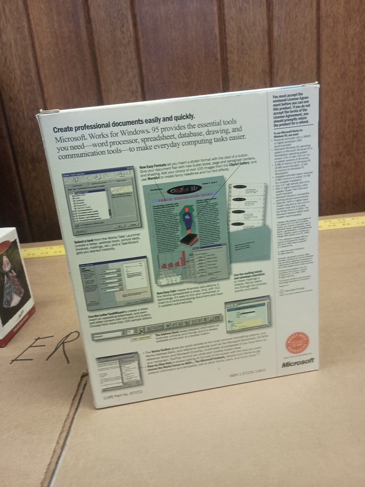 Vintage Microsoft Works PC CD-ROM Designed for Windows 95