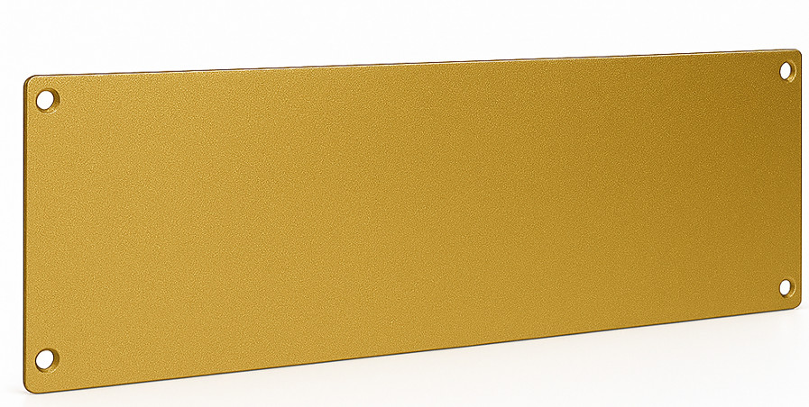 Metallic Gold 2U Rack Panel – 19” Solid Steel Faceplate – Custom Finishes!
