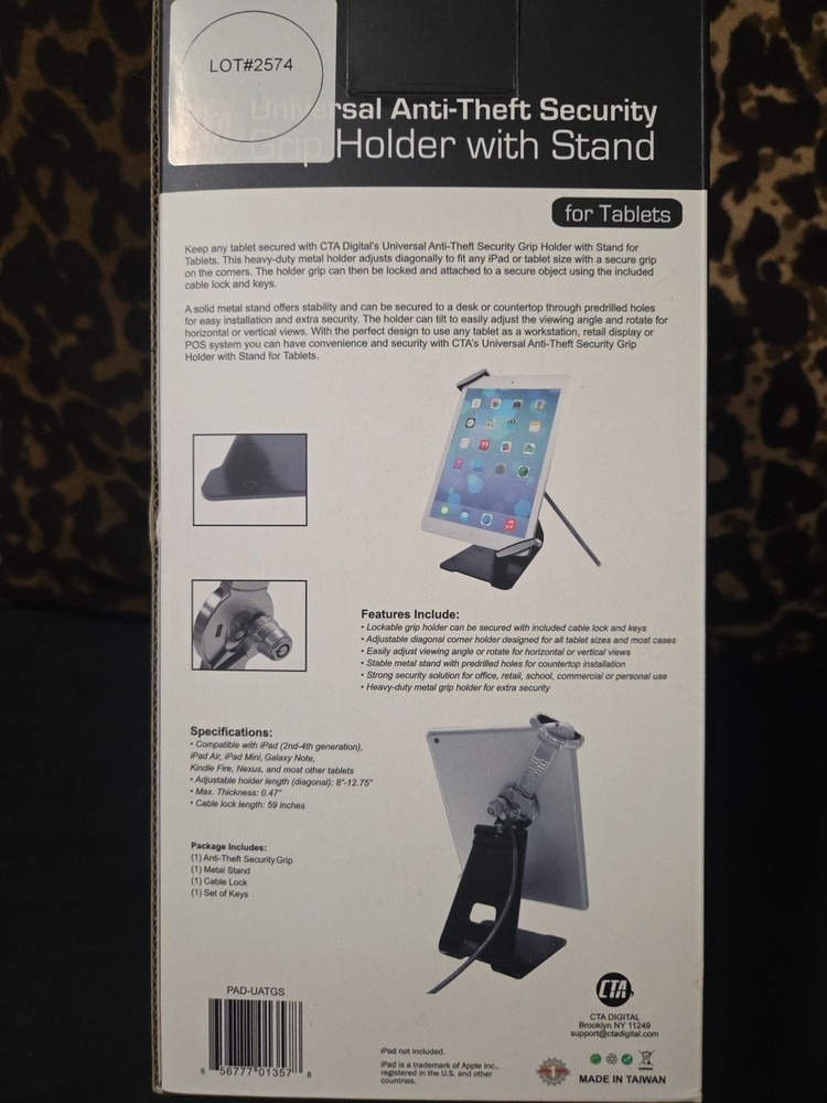 Universal Tablet Holder - CTA Universal Anti-Theft Security Grip Holder
