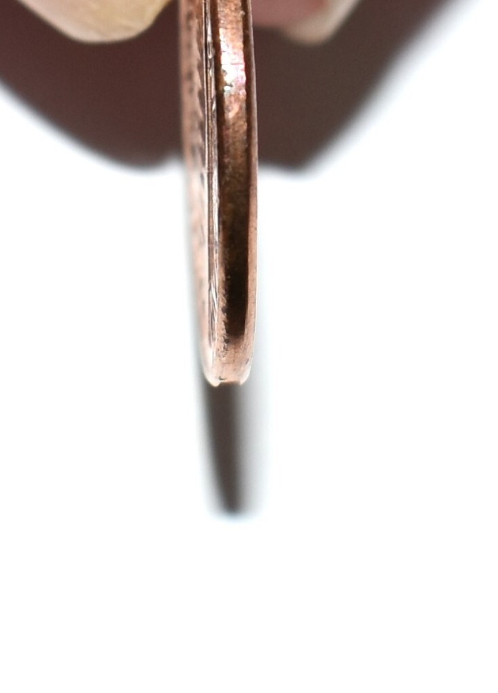 1970 D Strike Through Missing Letters Broad Strike Error R & O Uncirculated Red