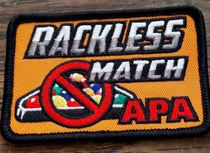 🔥💥APA RACKLESS  8BALL  PATCH AMERICAN POOLPLAYERS ASSOCIATION NEW 🎱 RECTANGLE