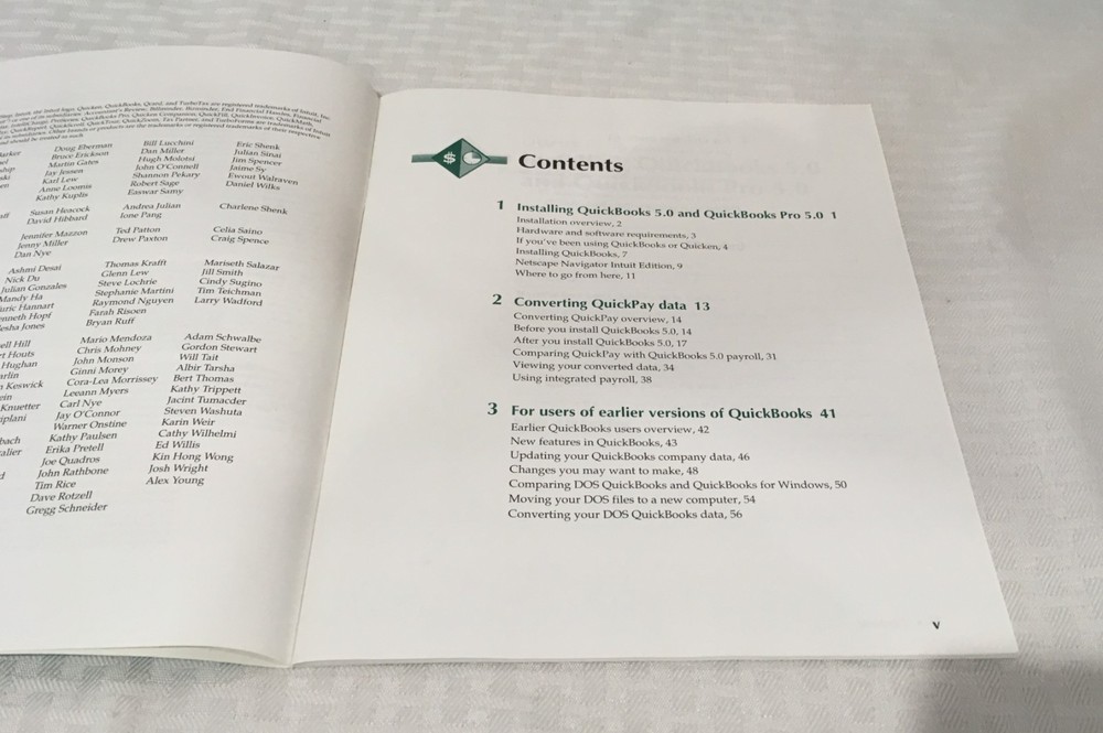 QUICKBOOKS PRO VERSION 5.0 FOR WINDOWS / USER'S GUIDE & INSTALLATION GUIDE