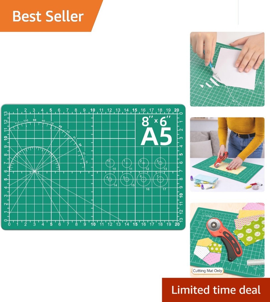 Compact Self-Healing Mat - 8x6 Double-Sided Cutting Solution for All Crafts