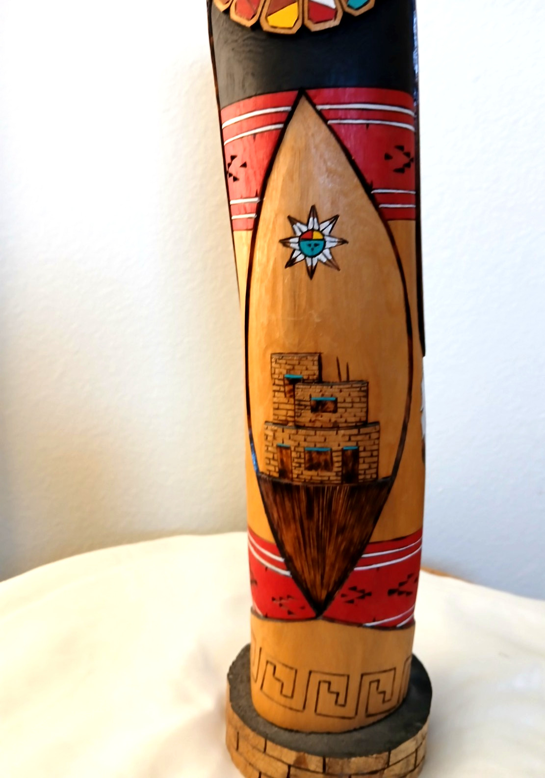 Authentic Hopi Navajo Fully Carved Cottonwood Shalaka Kachina 23" Stenson Walker