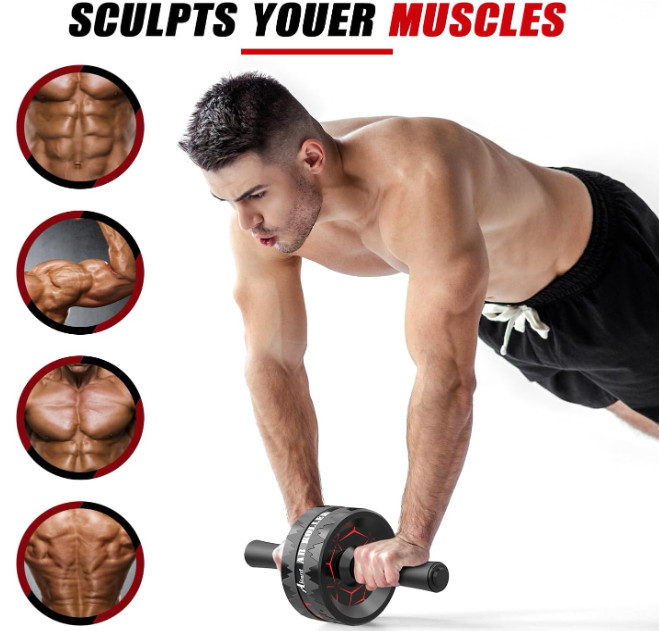 AB Wheel Pro Rodillo de Ejercicio para Abdominales y Brazos, Rueda Abdominal NEW