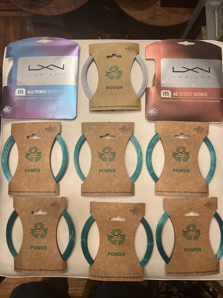 6 Sets luxilon Eco Power tennis string (Plus 3 More Various Sets)