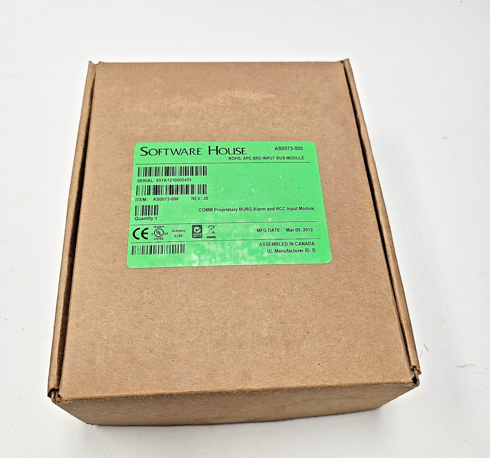 Software House AS0073-000 8 Input Reader Bus Module Board NEW ( Open Box)