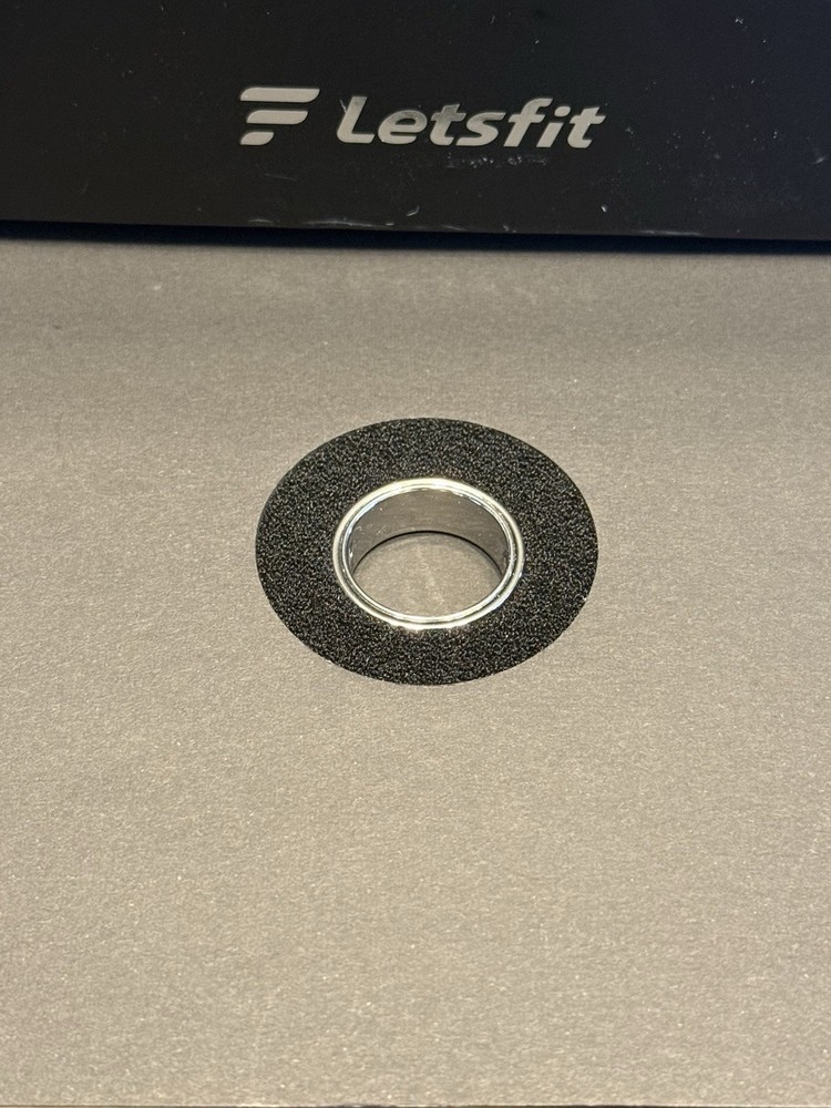 Letsfit YOR LR-08-SL-CASE Silver Smart Ring Activity Tracker Size 8