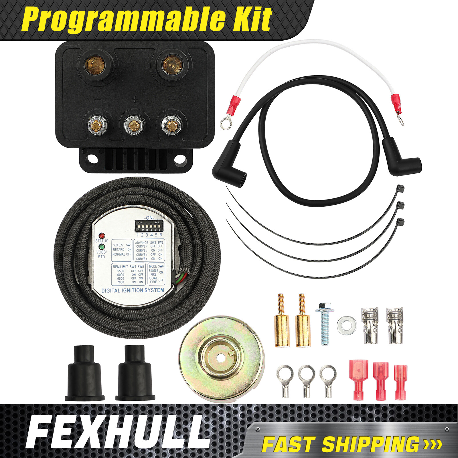 Single Fire Programmable Ignition Coil Kit For EVO Big Twin XL Sportster 53-660