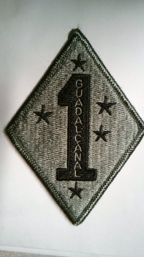 MILITARY PATCH HOOK & LOOP USMC ACU PATTERN 1ST MARINE DIVISION GUADALCANAL