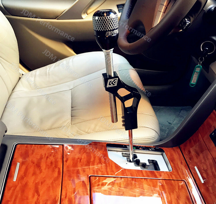 Black Aluminum Shift Knob Extender Adjustable Shifter Lever Extension