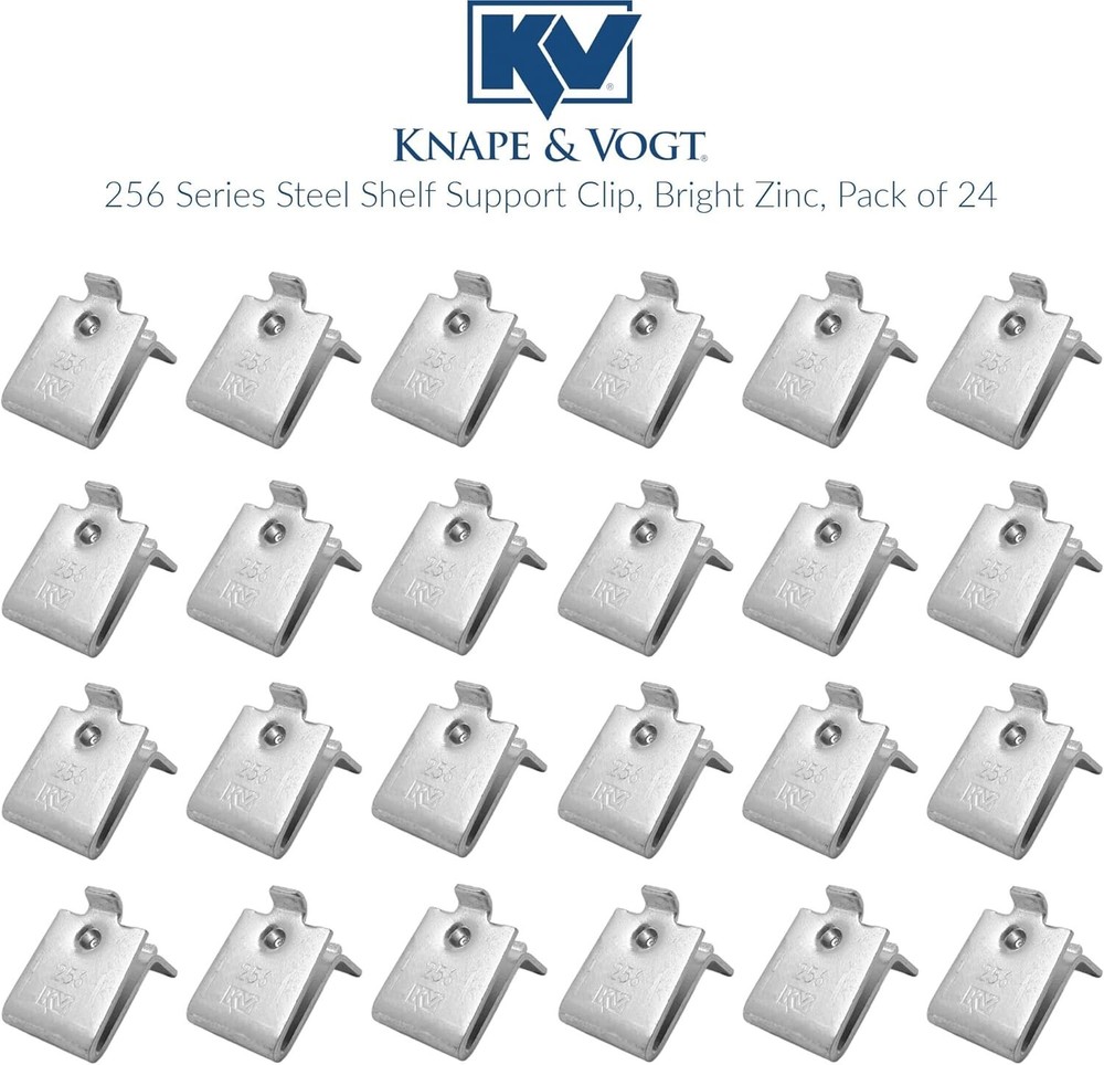 Durable Wall Mount Shelf Support Clips, 24-Piece Set - Perfect for Bookcases