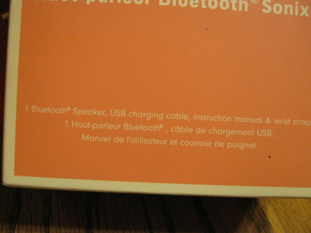 Sonix Bluetooth Speaker USB Charging Cable & Wrist Strap New