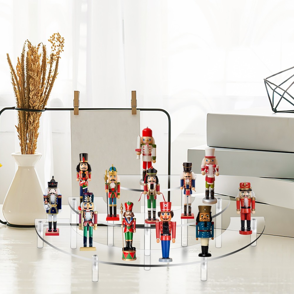 Acrylic Display Risers, 3 Tier Clear Perfume Organizer Stand, Large Shelf Riser