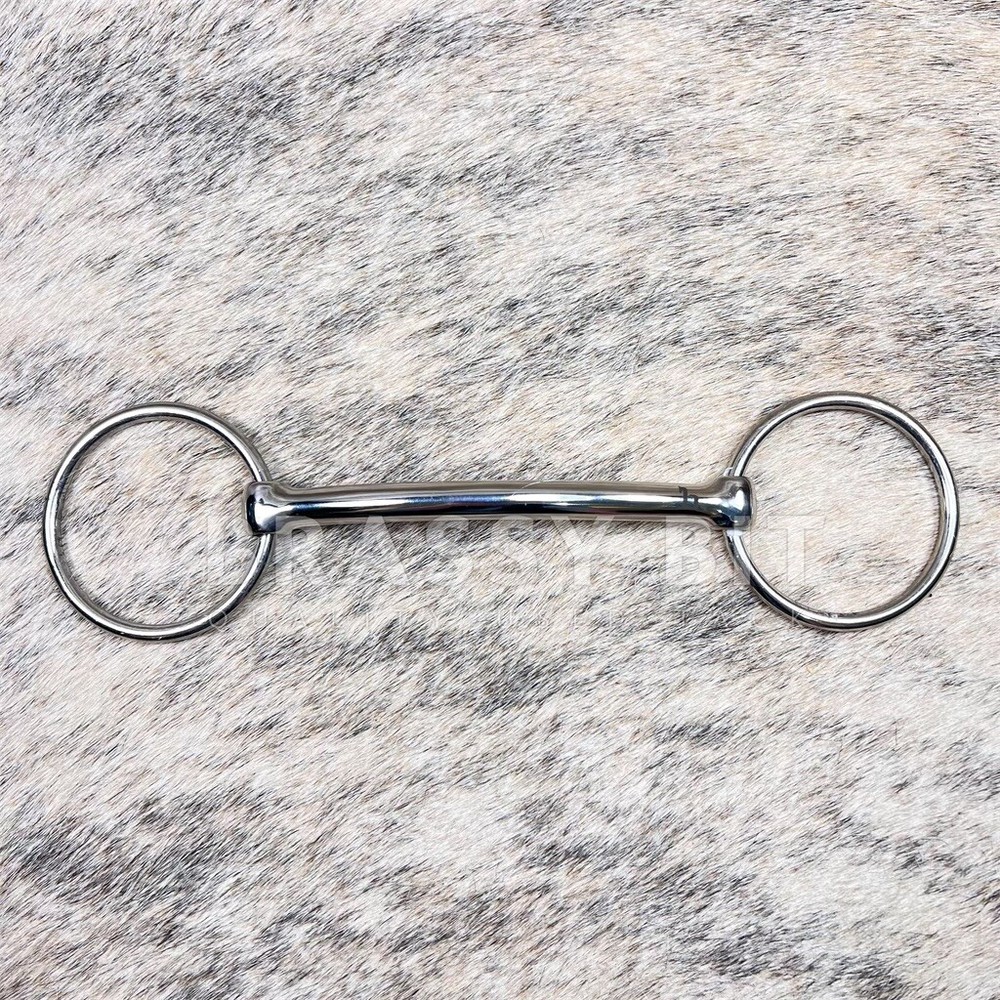 5.25" Horze Curved Mullen Loose Ring Snaffle Bit
