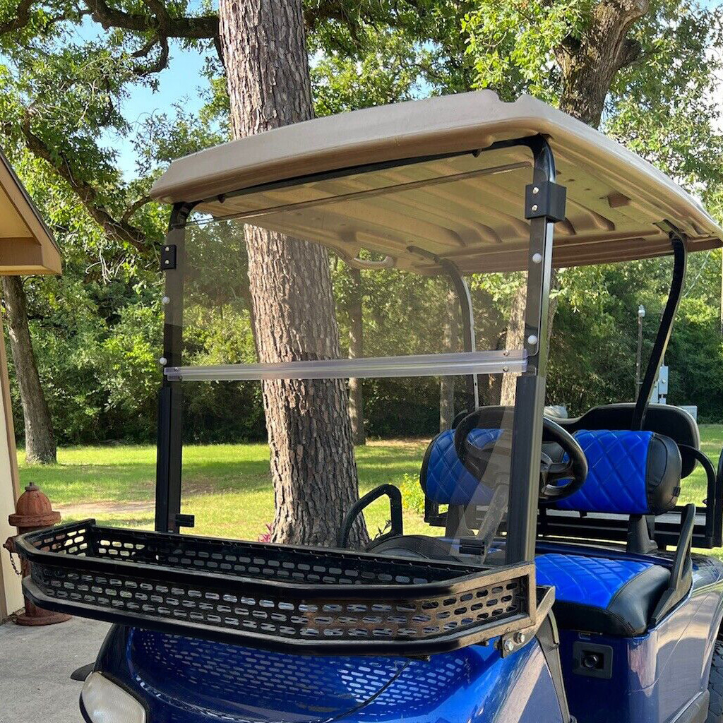 For EZGO RXV Golf Cart Windshield Folding Tinted Windscreen Impact Resistant